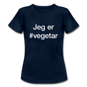 Vegetar – hashtag som tryk på t-shirt - #vegetar