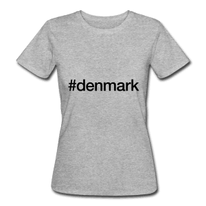 Denmark - hashtag som tryk på t-shirt - #denmark