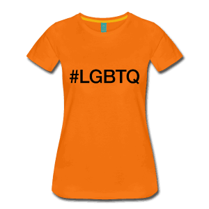 LGBTQ - hashtag som tryk på t-shirt - #LGBTQ