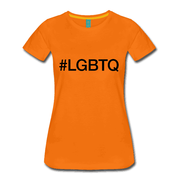 LGBTQ - hashtag som tryk på t-shirt - #LGBTQ