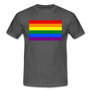 Regnbueflag - som tryk på t-shirt m.m.